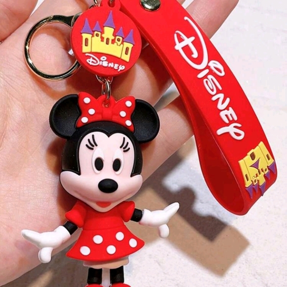 Disney Other - Disney Minnie Mouse Red and Black Keychain